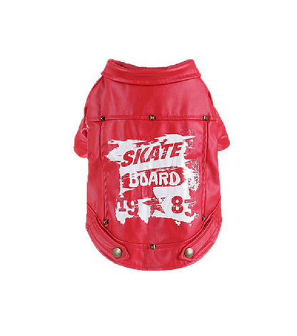 Stylish Red and Black Dog Jacket for Small to Medium Dogs