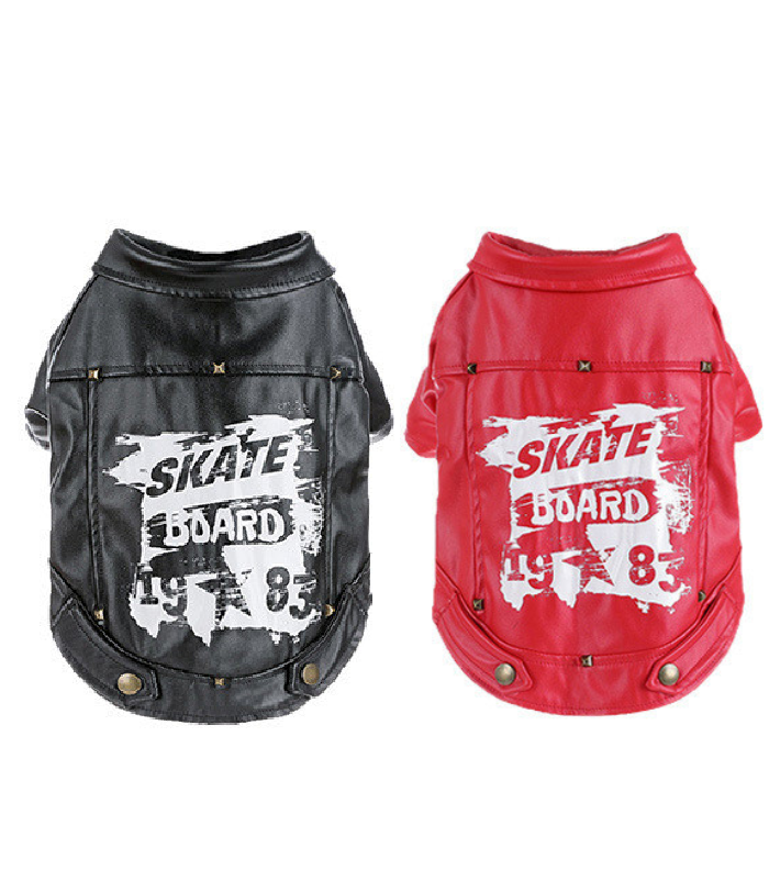 Stylish Red and Black Dog Jacket for Small to Medium Dogs, Charismatic Critters