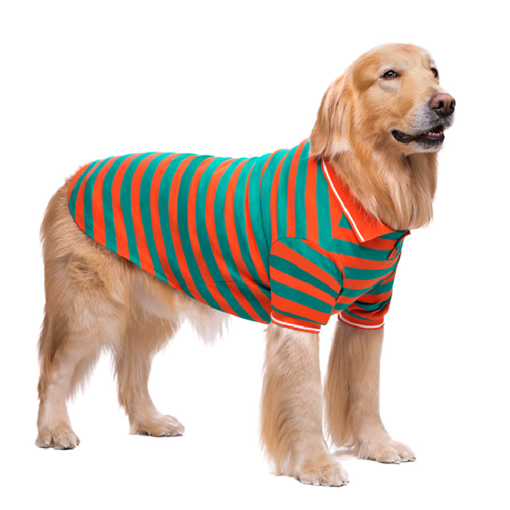 Two Legged Dog Striped Polo Shirt for Large Dogs - Charismatic Critters