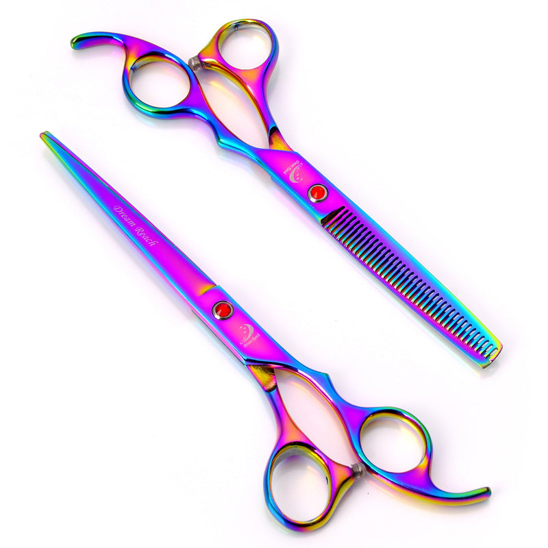 Electroplated Coating Steel Pet Grooming Scissors Set - Charismatic Critters