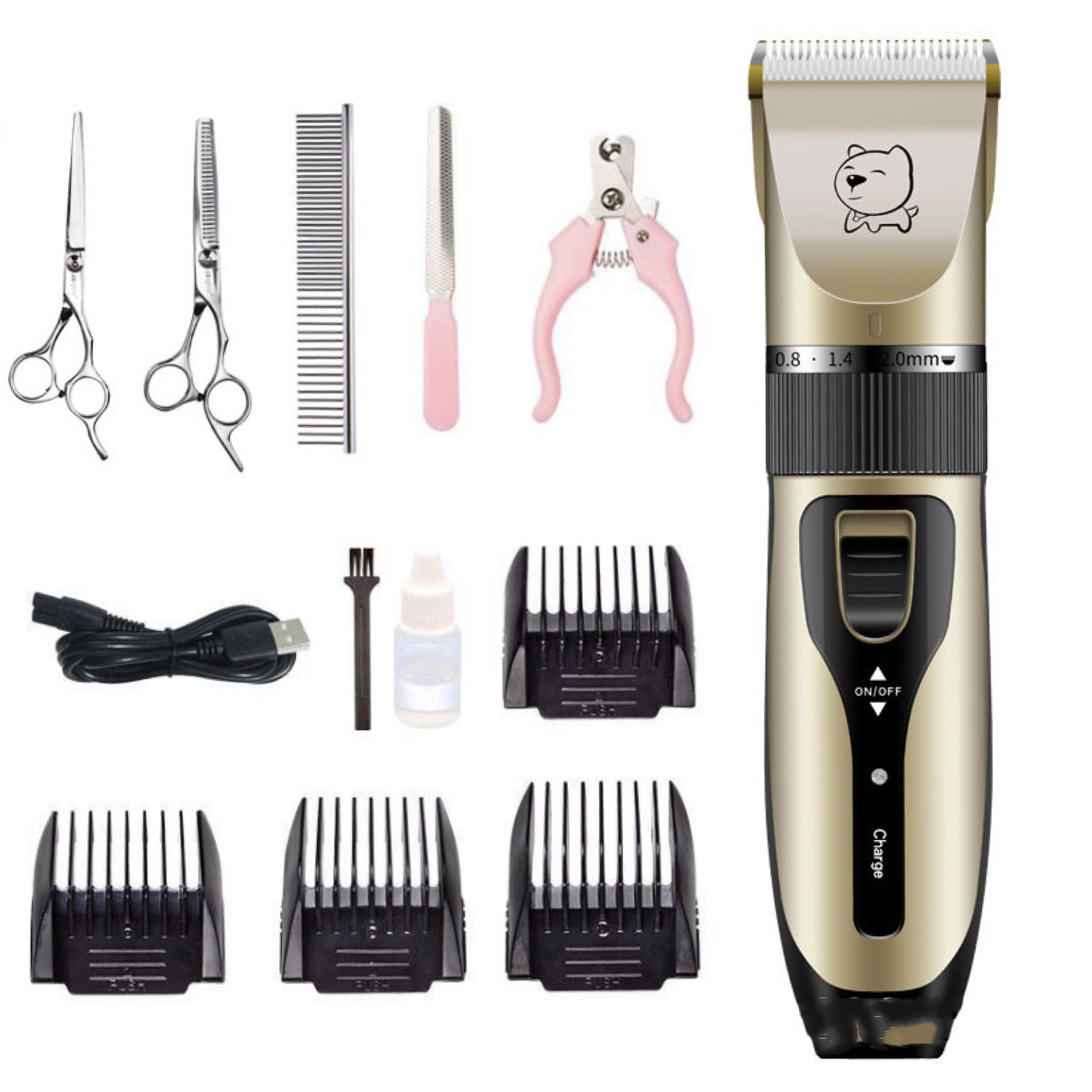 Deluxe Rechargeable Professional Pet Hair Clipper Set - Charismatic Critters