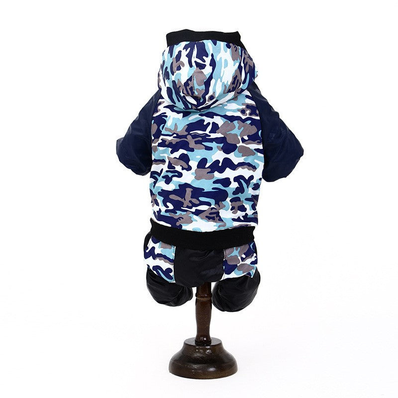 Warm Camouflage Hooded Pet Jacket Four-Legged for Dogs
