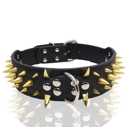ToughShield Riveted Spiked Dog Collar for Medium to Large Dogs - Charismatic Critters