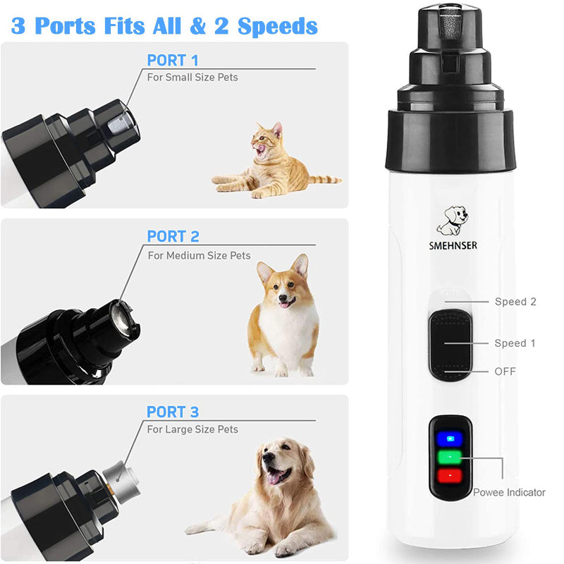 Rechargeable Electric Pet Nail Trimmer and Grinder for Cats and Dogs - Charismatic Critters