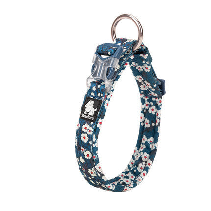 Premium Floral Design Cotton Dog Collar for Small to Large Dogs, Charismatic Critters