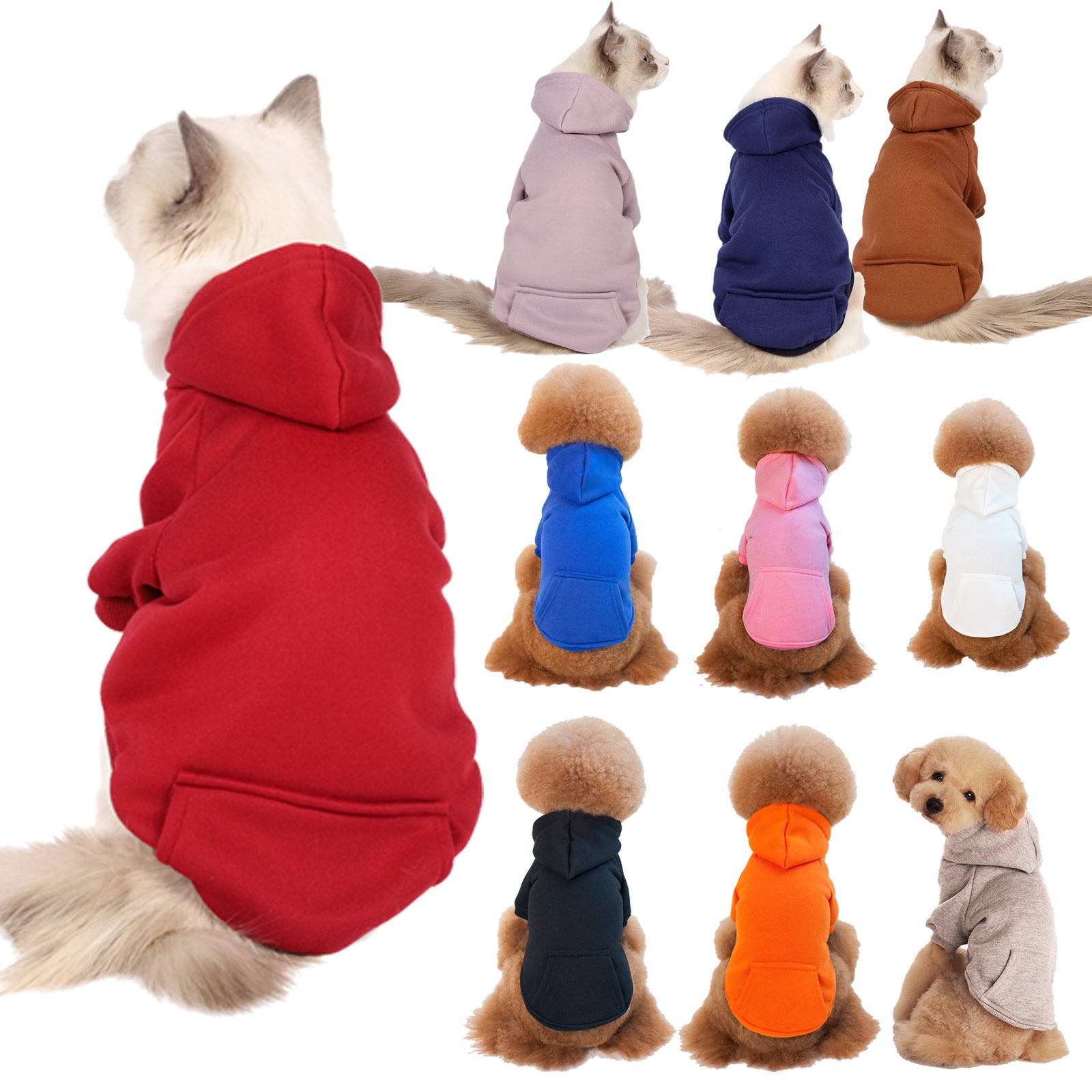 Small And Medium Dogs and Cats Hoodie And Fleece Clothes, Charismatic Critters