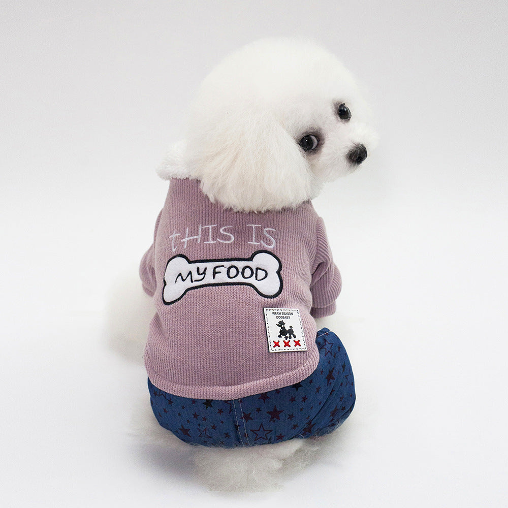 Bone Jacket 4 Legged Dog Clothing for Small Dogs - Charismatic Critters