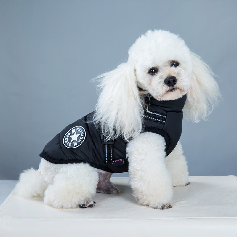 Warm WeatherProof Two-Legged Dog Vest Pet Apparel for Small Dogs, Charismatic Critters