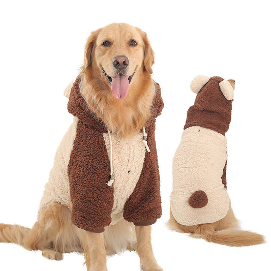 Warm Bear Hoodie for Large Dogs, Charismatic Critters