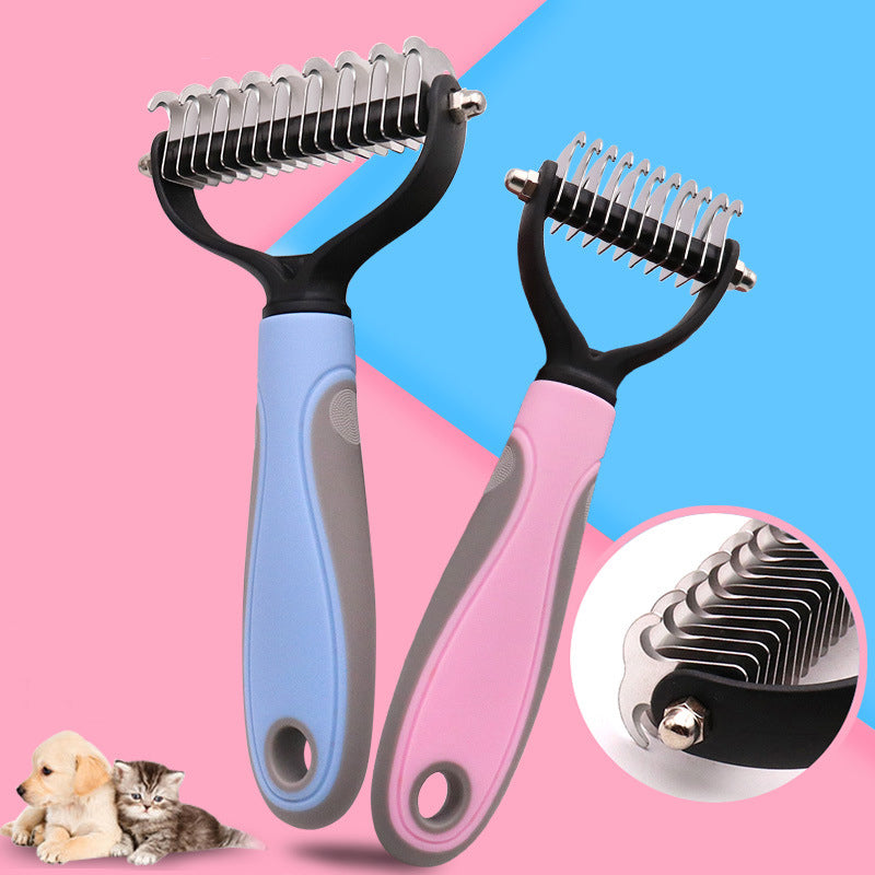 Stainless Steel Double-sided Pet Brush Hair Removal Comb, Charismatic Critters