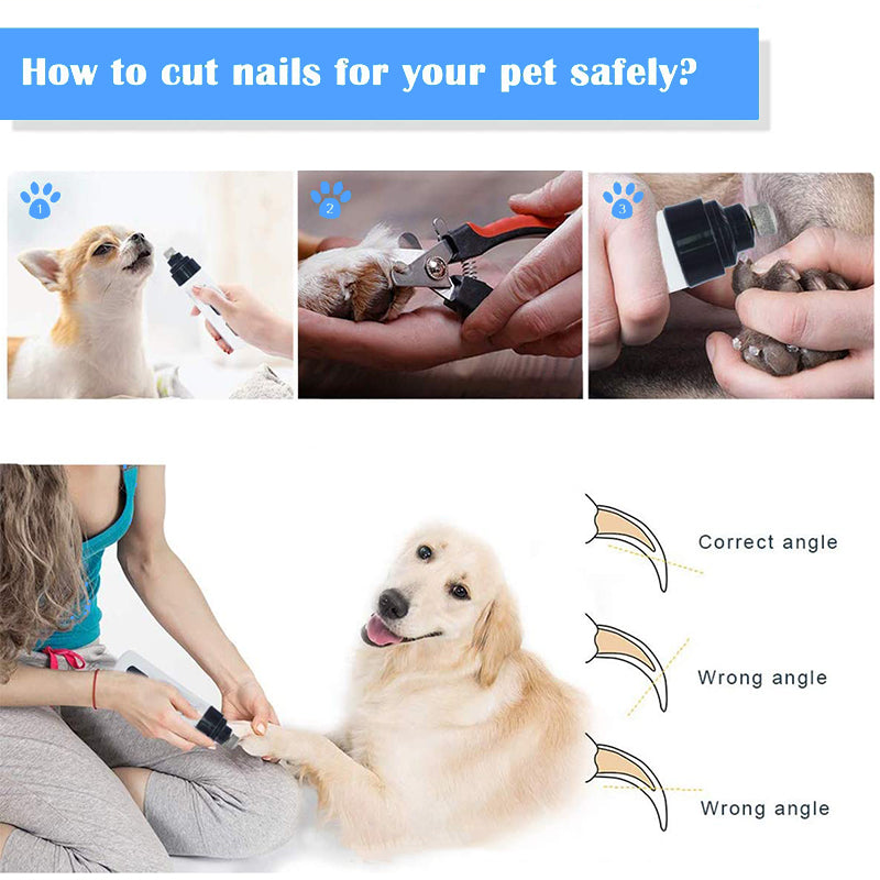 Rechargeable Electric Pet Nail Trimmer and Grinder for Cats and Dogs