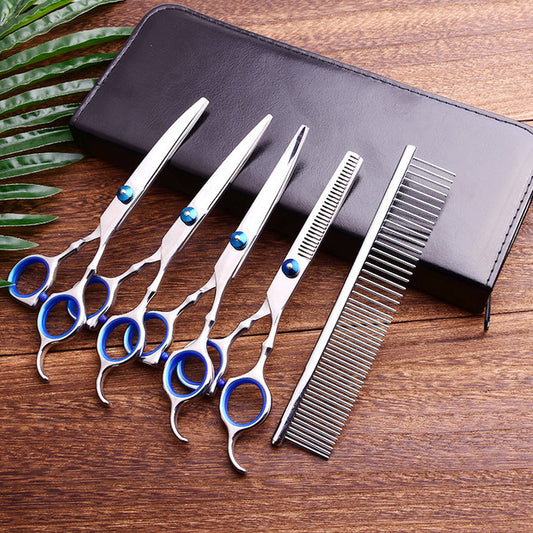 Electroplated Coating Steel Pet Grooming Scissors Set - Charismatic Critters