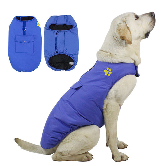 Windproof and Waterproof Adjustable Dog Vest for Large Dogs