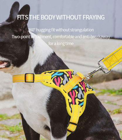 Reflective Padded Back Dog Harness with Handle - Charismatic Critters