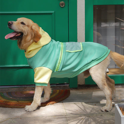 Hoodie Sweater for Large Dogs Green Yellow Black Pet Apparel, Charismatic Critters
