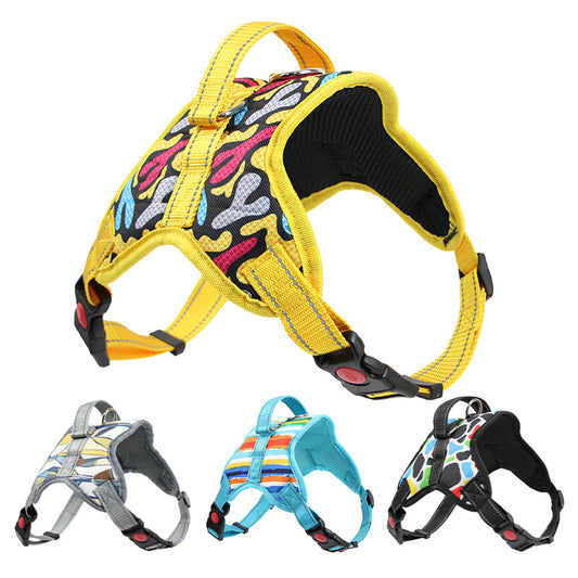 Reflective No Pull Dog Harness with Handle Leash Set, Charismatic Critters